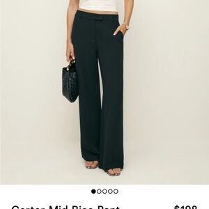 Reformation Carter Pants 10 black